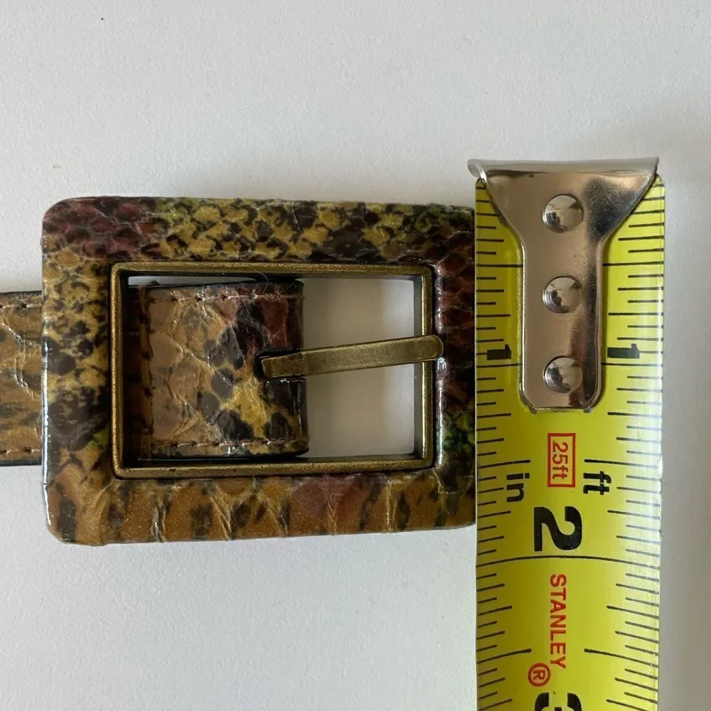 Nine West Faux Snake Skin Leather Belt Size M EUC